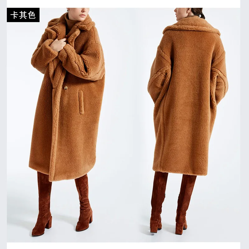 2018 Autumn and Winter New Women's Imitation Fur Coat In The Long Section of The Windbreaker Thick Warm Fashion Jacket Tq030 Coats