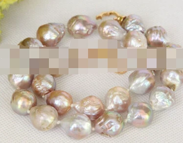 

FREE SHIPPING>>@>> natural Baroque pink purple Reborn keshi pearls necklace HOT NEW