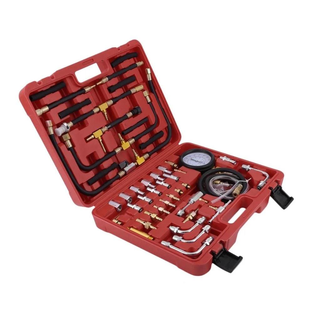 

DE Universal Vehicles Gasoline Pressure Tester Compression Meter Injection System Fuel Pressure Gauge Automotive Tools 0-10 Bar