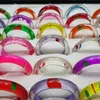 50Pcs Fashion Graffiti Colourful Resin Plastic Rings For Women Girl Jewelry Bulk Lots LR246 2