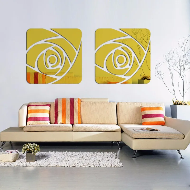 30x30cm DIY Mirror Wall Stickers u221e Adesivo Adesivo de parede Rose u2461 Sticker Sticker Bathroom Aparador Rommanel Valor ~ 30x30cm DIY Mirror Wall Stickers u221e Adesivo Adesivo de parede Rose u2461 Sticker Sticker Bathroom