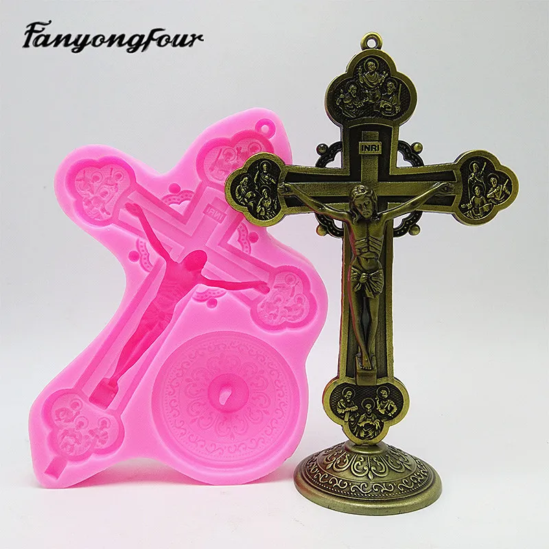 

Cross Silicone Mold Fondant Cake Mold Resin Gypsum Chocolate Candle Candy Mold Free Shipping