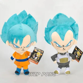 

18cm Anime Dragon Ball Z Super Saiyan Blue Hair Son Goku Vegeta Stuffed Plush Toy High Quality Cute Plush Toy Kids Birthday Gift