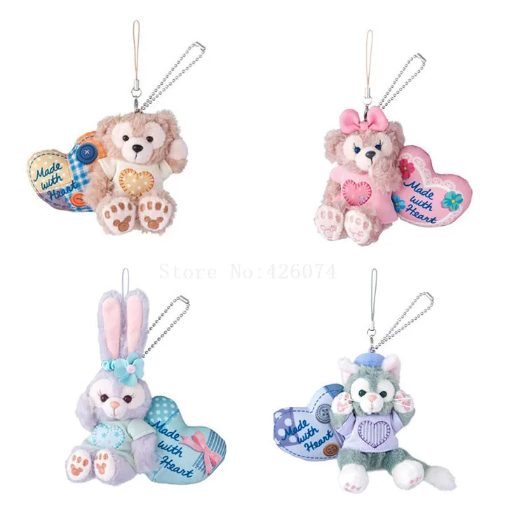 

New Duffy Shellie May Gelatoni Stellalou Mini Plush KeyChains Small Pandant Kids Stuffed Animals Toys For Children Gifts 12CM