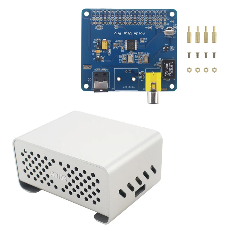 

Raspberry Pi 3 AOIDE HIFI DiGi Pro Digital Sound Card Sound Extension Board with Aluminum Case Box for Raspberry Pi 3 Model B+