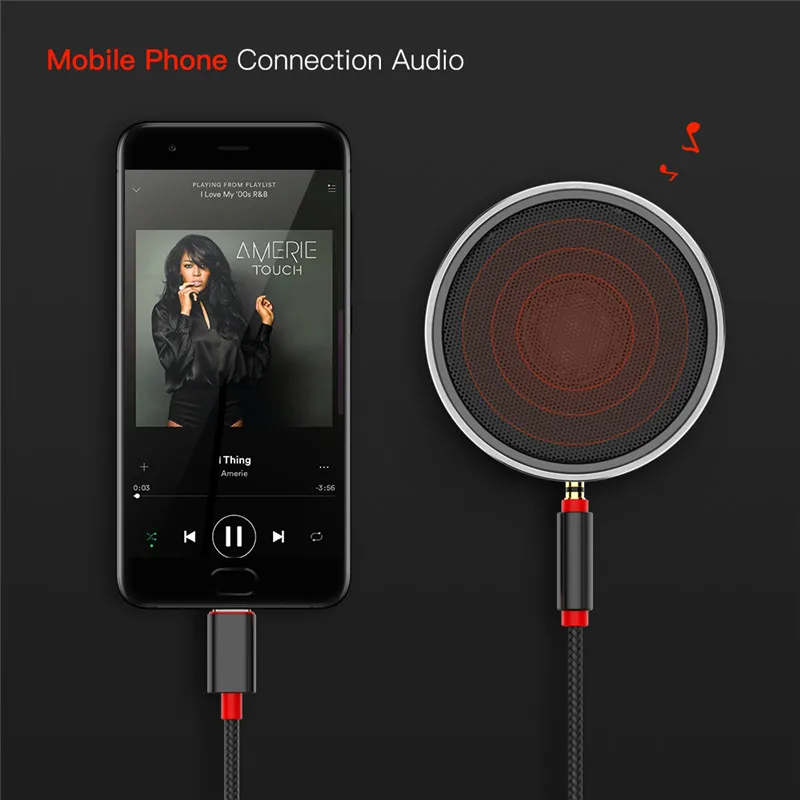 Type C Audio Cable USB Type-C male to 3.5mm Jack male Car AUX Audio Adapter USB-C Cable for Samsung Letv 2 2pro max