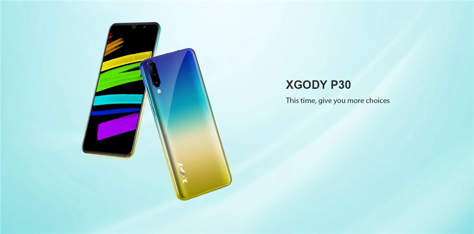 XGODY 3g мобильный смартфон Android 9,0 " 18:9 2 Гб 16 Гб MTK6580 четырехъядерный процессор две sim-карты 5 Мп камера gps WiFi мобильный телефон P30 2800 мАч