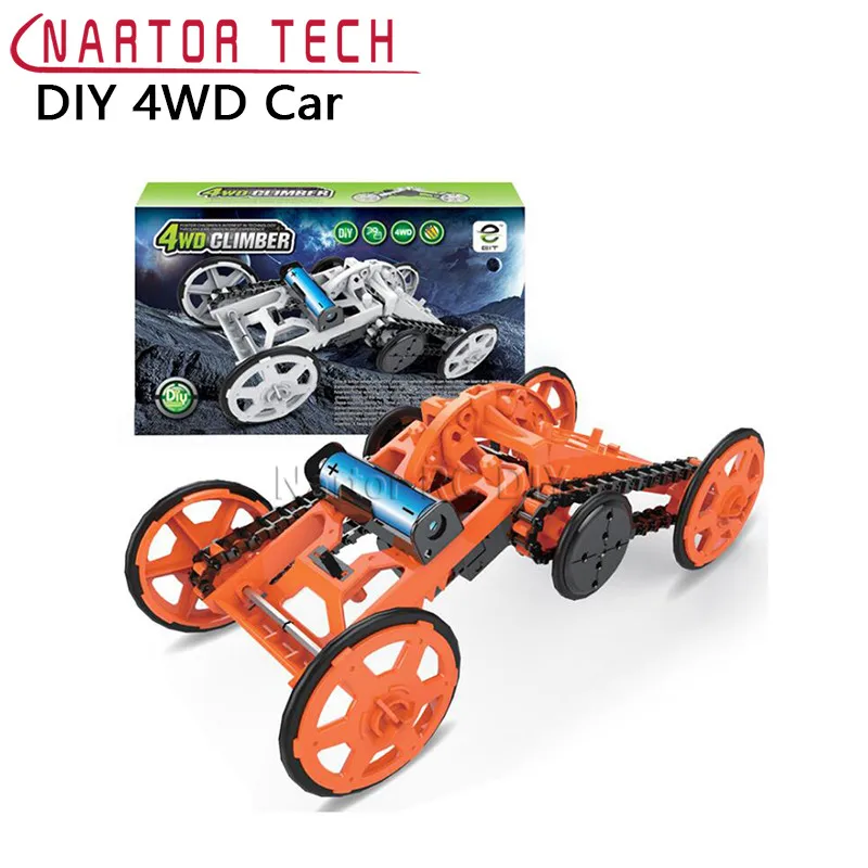Собранные блоки электрический альпинистский автомобиль четырехколесный космический транспорт образовательные игрушки блоки Детская