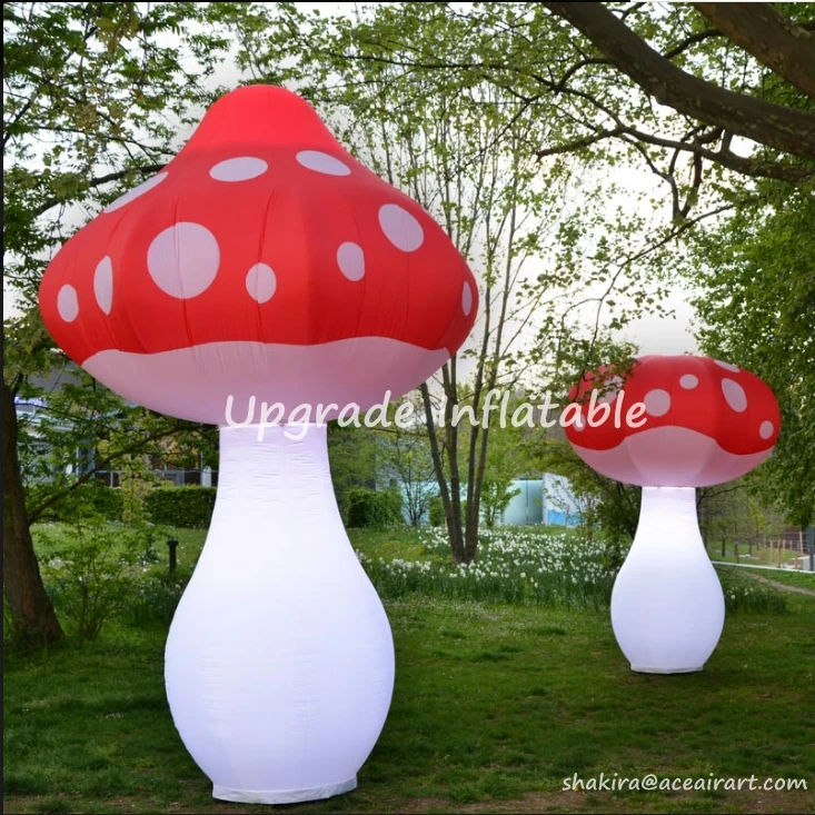 

custom giant outdoor inflatable mushroom with led light for event party decoration