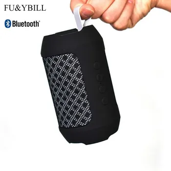 

FU&YBILL Portable bluetooth speaker 3W outdoor mini wireless column covered with cloth support Aux/TF card/FM Radio/USB