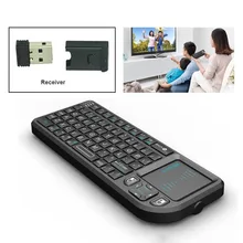 For PC Notebook Smart Google Android TV Box: Rii mini X1 Handheld 2.4GHz RF Wireless Keyboard Qwerty With Touchpad Fly Air Mouse