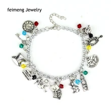 Алиса в стране чудес браслет в конце концов ответит мне шляпа Алисы бренд мода женский подарок фильм ювелирные изделия