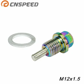 

CNSPEED NEO Chrome M12*1.5 Magnetic Oil Drain Plug,Magnetic Oil Sump drain plug Nut( Oil Sump Nuts) For Most BMW FordYC100284-NC