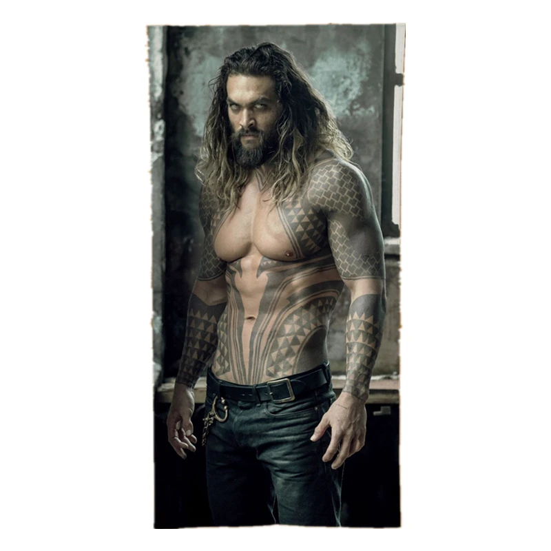 

New Sexy Hot Jason Momoa Beach Shower Towel Bath Microfiber Jason Momoa Sports Swimming Towels Shower Soft Birthday Xmas Gifts