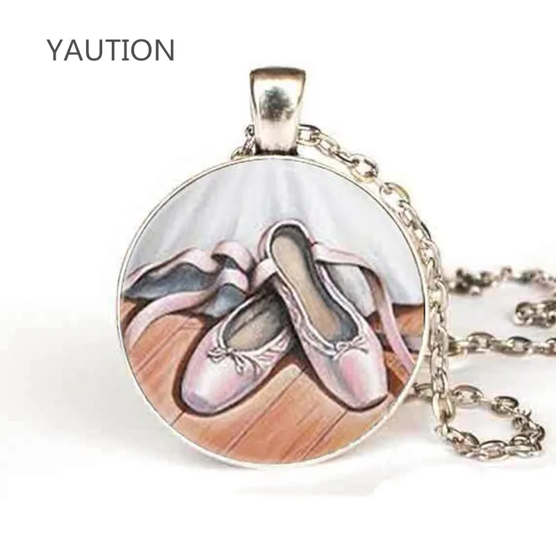 

Ballet art Pendant Dance necklace Ballerina Slippers Dancer Necklace jewelry steampunk mens new chain women fashion charm
