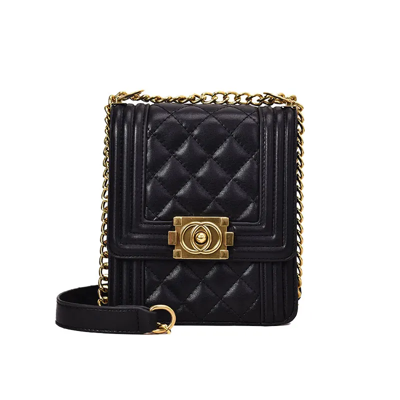 

New Fashion Diamond Lattice Women Flap Small Square Bags Designer Fish Pattern Shoulder Bag Messenger Crossbody Bag Handbag