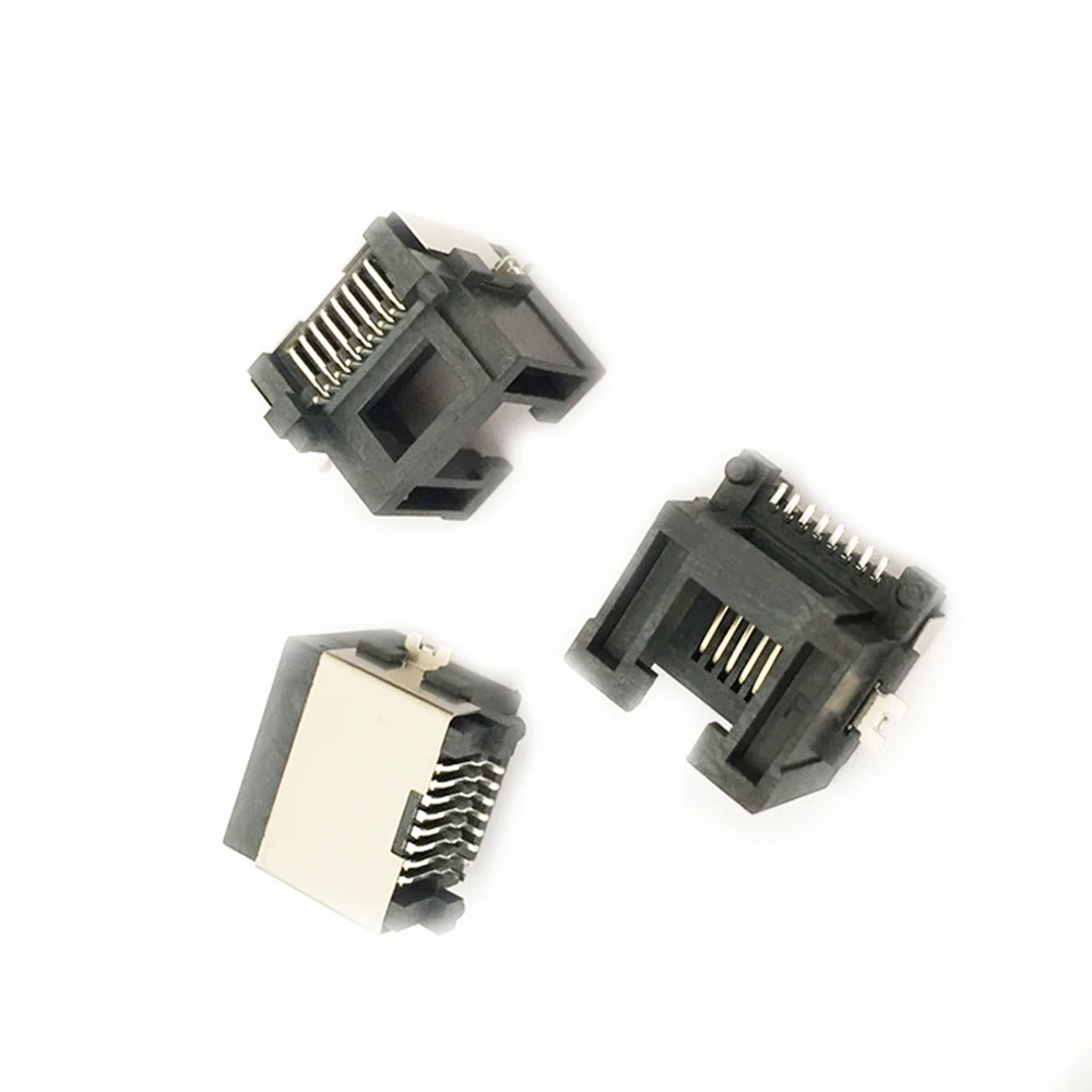 RJ45 один сетевой порт 100 шт. MI45 SMT Раковина H = 5 мм пластиковое отверстие высота 11 6 SMD