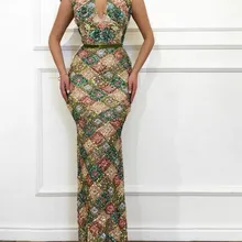 Арабское вечернее платье русалки в стиле ретро с цветными пайетками, рукава-крылышки, v-образный вырез, 3D Цветы, Длинные вечерние платья для выпускного вечера в Дубае, элегантное Новое