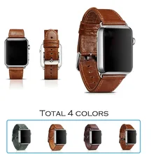 URVOI bande pour apple watch bande/poignet/sangle/ceinture classique véritable en cuir avec acier inoxydable fermeture et adaptateur pour iwatch