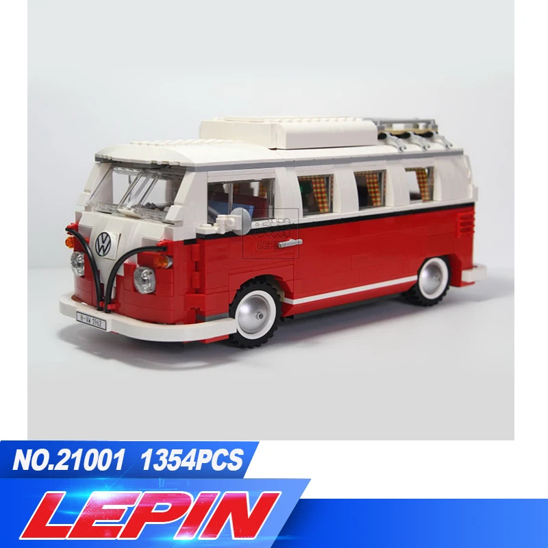 

New 21001 1354Pcs Creator Volkswagen T1 Camper Van Model Building Kits Bricks Toys Compatible legoed