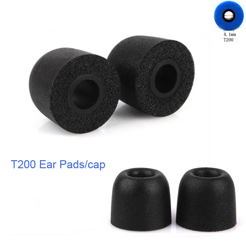 

4 pcs/2 pairs ANJIRUI T200 13.5mm Memory Foam Tips Sponge headphone Ear Pads/cap 4.5 mm caliber with set Headsets accessories