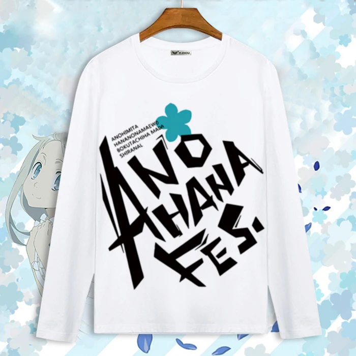 Футболка с рисунком аниме Anohana menma Honma Meiko Yadomi Jinta футболка цифровым принтом для