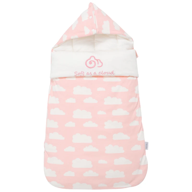 Зимний enveIop младенческий конверт новорожденного для новорожденных из чистого хлопка, детский спальный мешок для коляски, Пеленка на молнии