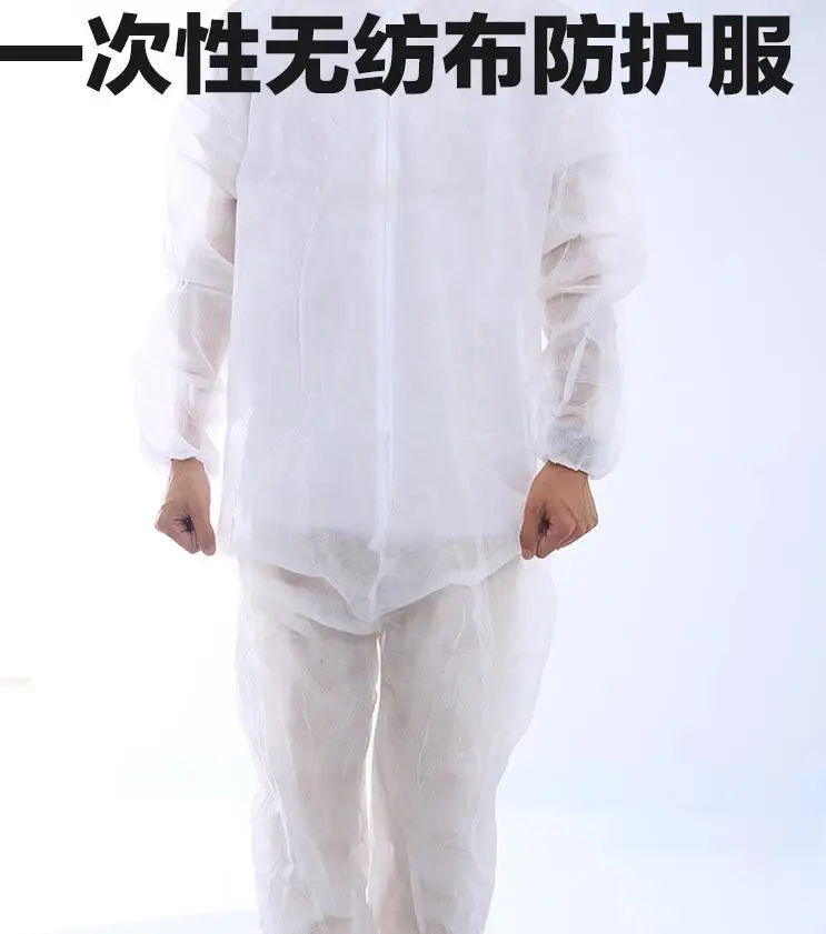 

Dust-proof chemical experimental clothing of disposable non-woven fabrics Dust-proof white coat Workwear Dust-proof clothing