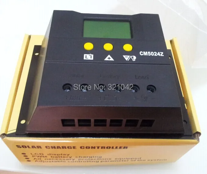 ЖК-дисплей Дисплей CM5024Z PWM 50A блок управления установкой на солнечной батарее 12 V 24 V автоматическое регулирование