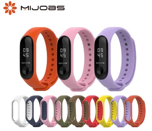 

Mijobs Bracelet for Xiaomi Mi Band 3 4 Watch Silicone mi band bracelet Anti-Lost