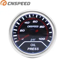 CNSPEED "(52 мм) дымовая линза датчик давления масла 0-100 фунтов/кв. дюйм отображение Тахометр/Автомобильный измеритель/гоночный измеритель YC101230