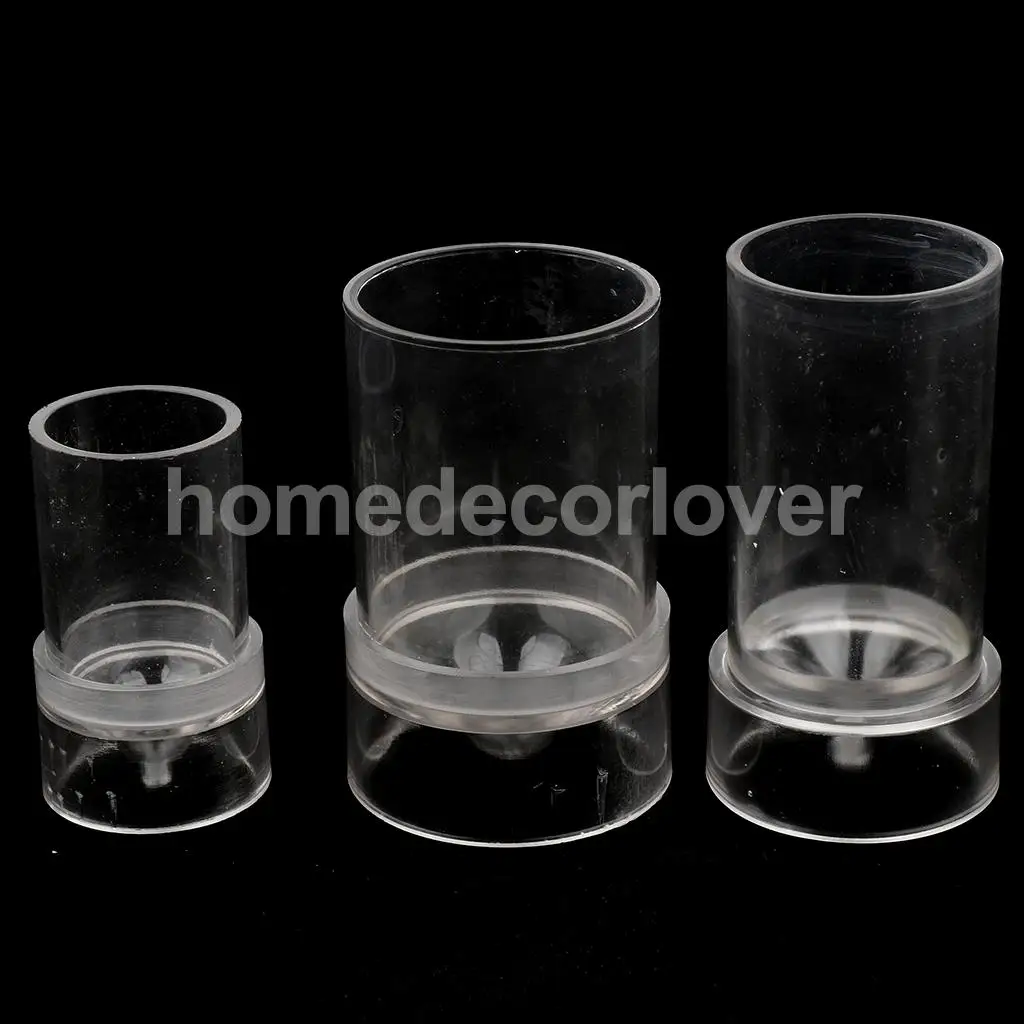 

3 Pieces Different Size Plastic Clear Candle Molds Soap Mold DIY for Handmade Candles Making Accessories and Containers