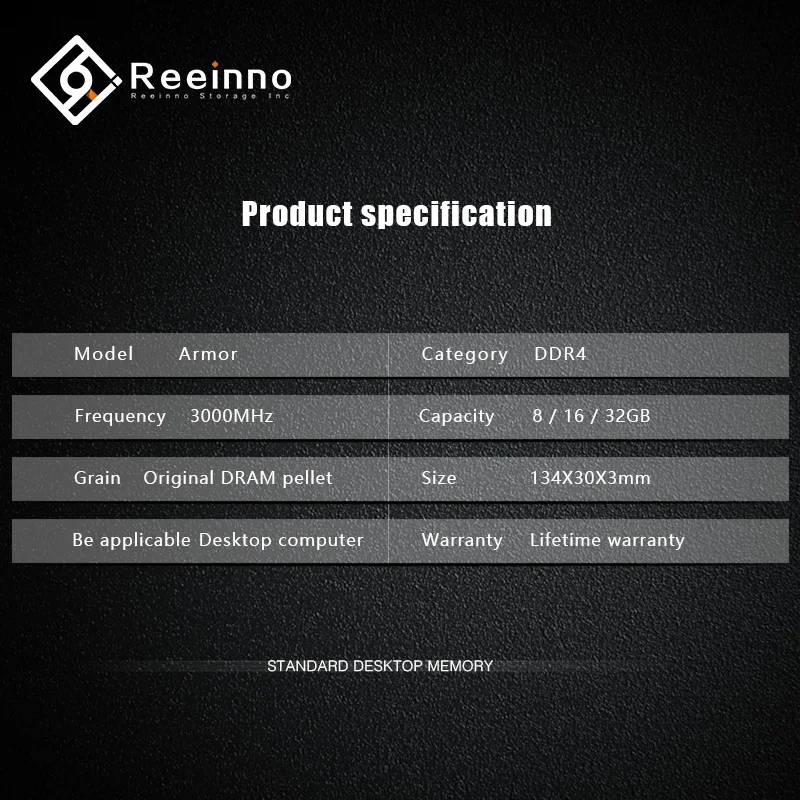 Оперативная память Reeinno ddr4 8 ГБ/16 ГБ/32 ГБ 3000 МГц 1,2 в 288pin пожизненная гарантия высокая производительность высокая скорость оперативная память для настольных ПК Intel и AMD