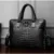 Famous design briefcase Luxury Crocodile pattern cowhide leather Totes handbag briefcase male shoulder bag 8
