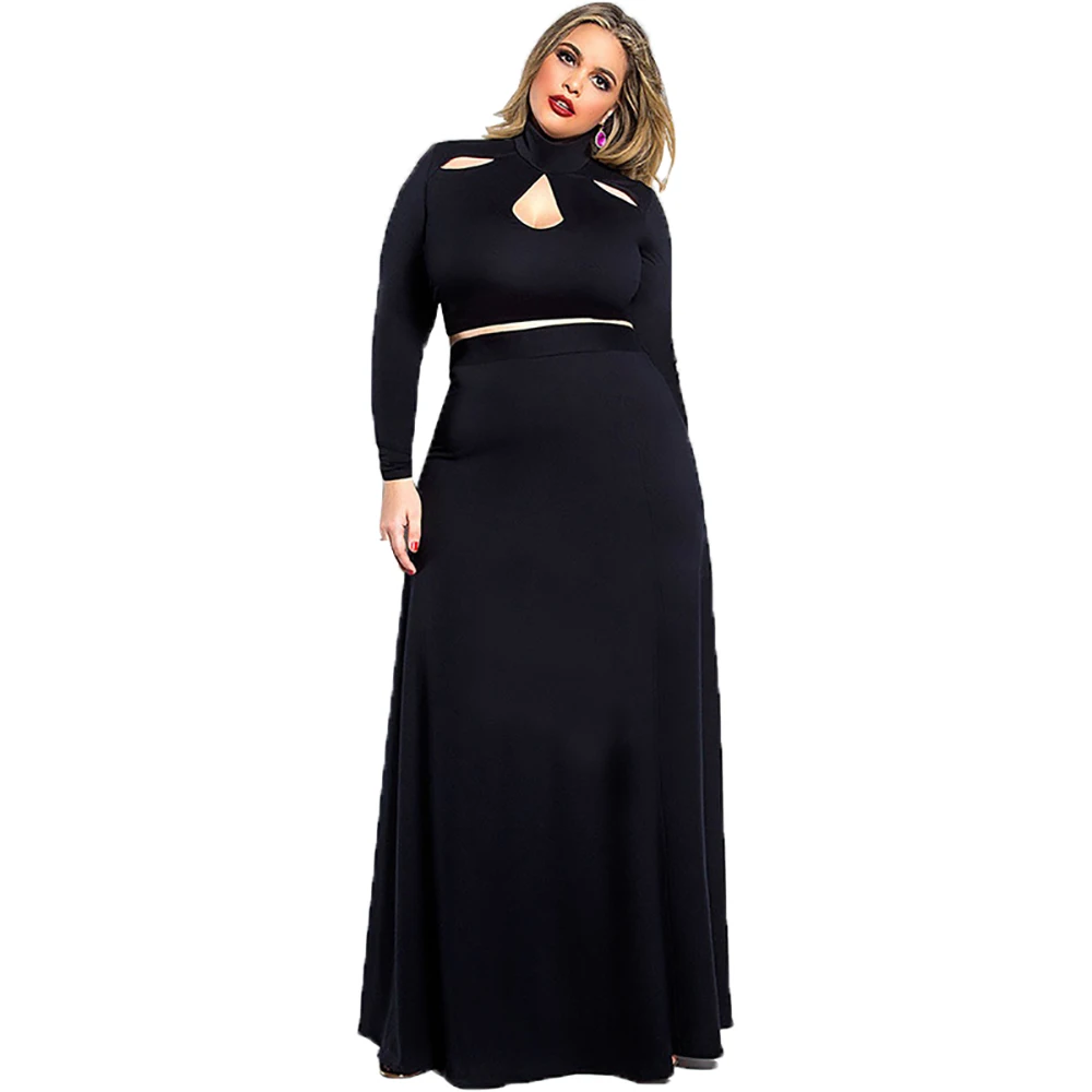 Nouveau Femmes Robe Plus La Taille Maxi Robe deux pièces ensembles