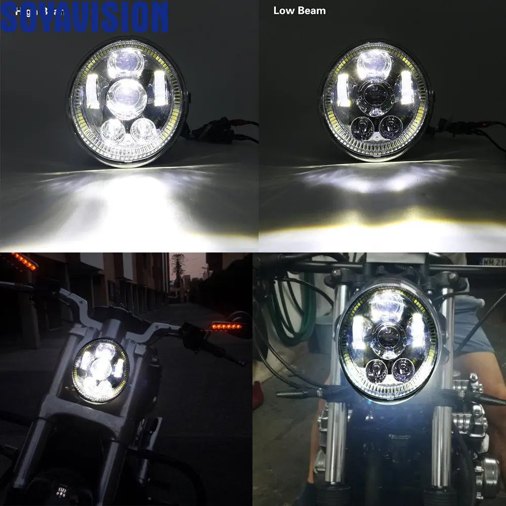 Светодиодный светильник Halo алюминиевый для мотоцикла с DRL Harley V Rod VRSCA VRSC V-Rod фара |