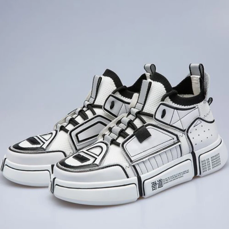 

Boots Men Sneakers Platform Shoes Platform Sneakers Casual Men Sneakers Mens Chaussures Femme Shoelace Off White Leisure