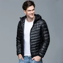 2016 neue Männer Wintermantel Mode Mit Kapuze 90% Weiße Ente Daunenjacken Plus Größe Ultralight Down Tragbare Slim Down Parkas