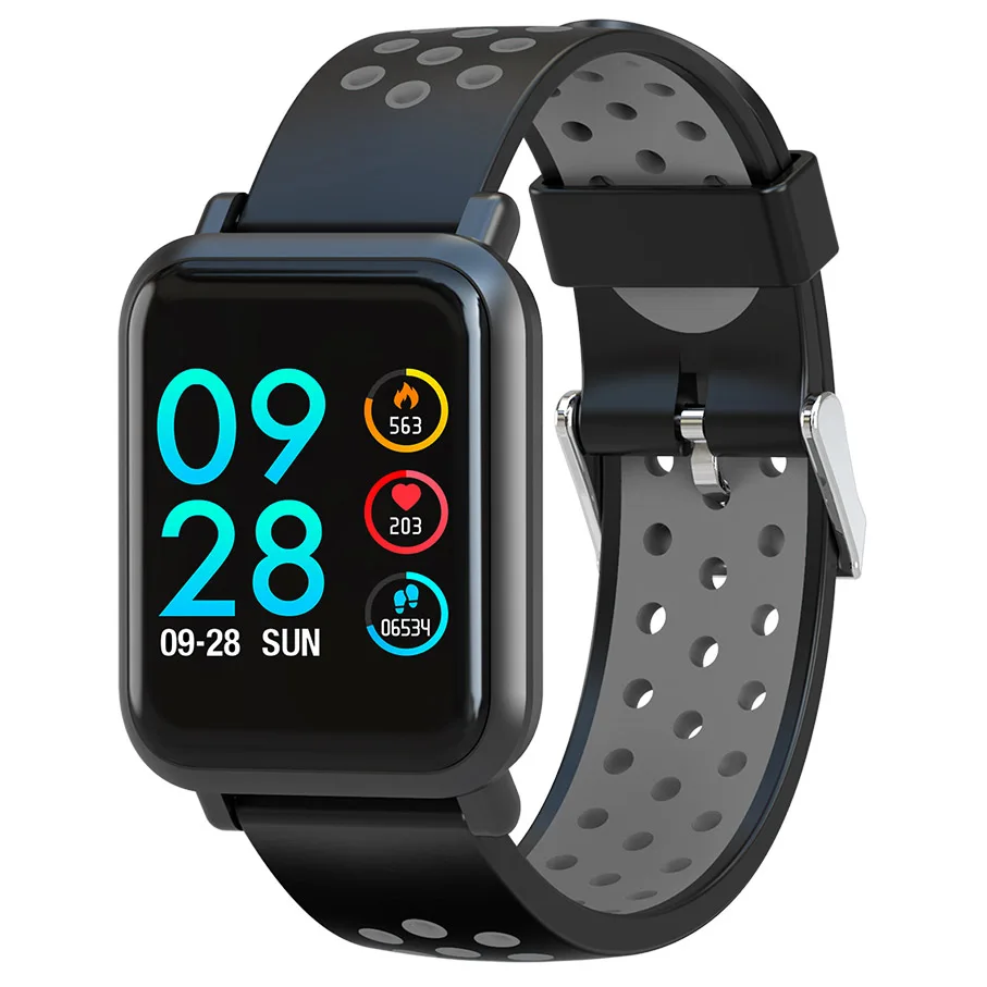 COLMI Смарт-часы S9 Plus 2.5D экран Gorilla glass IP68 Водонепроницаемые часы фитнес-трекер умные часы для apple phone - Цвет: Smartwatch black