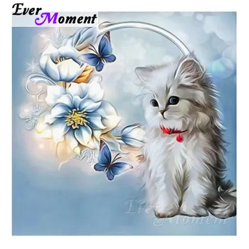 

Ever Moment Diamond Painting Cat Flower Butterfly Floral Full Square 5D DIY Handmade Diamond Embroidery Home Decor S2F258