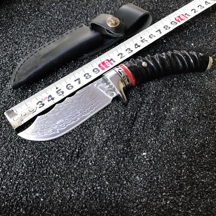 Damascus steel army Survival knife high hardness wilderness knive