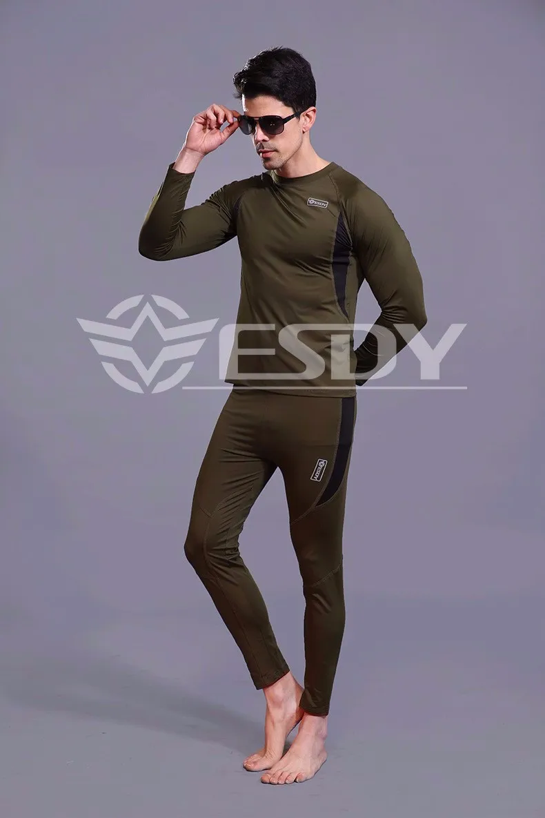 winter new men thermal underwear sets compression fleece sweat quick drying thermo underwear men clothing Long Johns fleece long johns