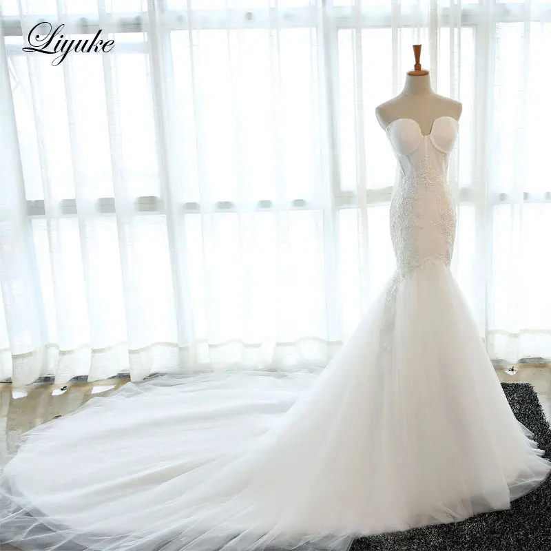 

Marvelous Tulle Mermaid Wedding Dress Elegant Sweetheart Unique Style Off The Shoulder Sleeveless Bride Dresses Vestido De Noiva