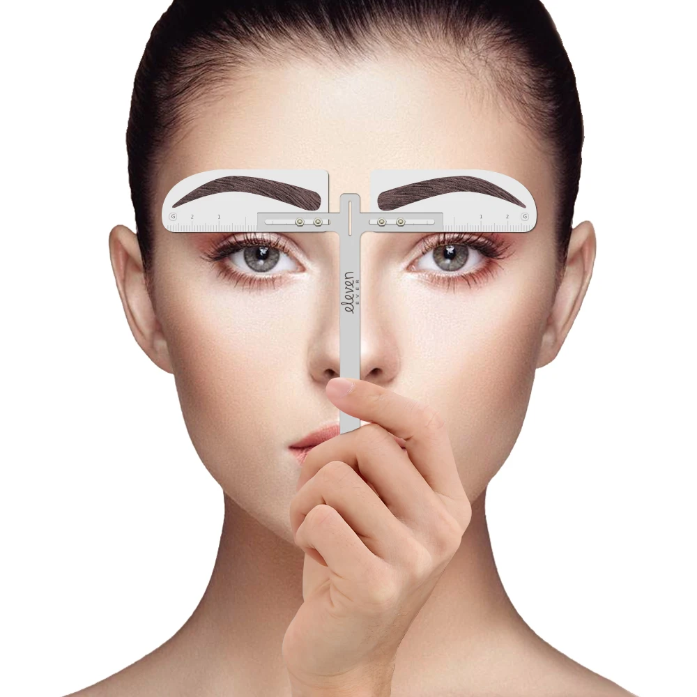 

Eyebrow Patterns DIY Stencil, Stainess Steel Eyebrow Ruler Measurement Tattoo Microblading Permanent Makeup Gold Ratio Positioni