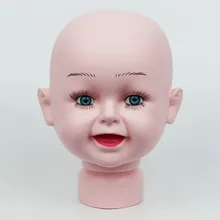 42 см Небьющийся реалистичный пластиковый детский манекен голова для шляп дисплей, детские манекены головы