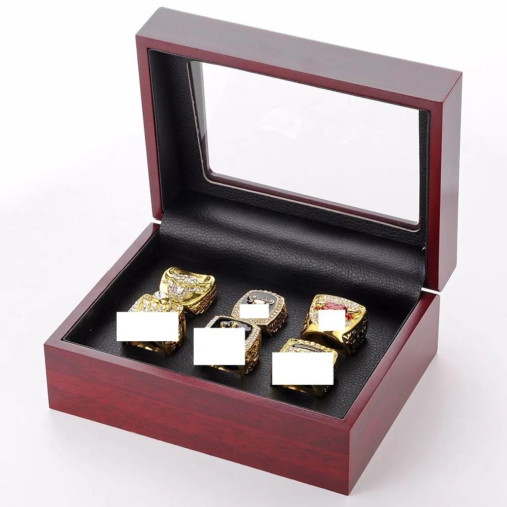 

Jantenth New Statement Large Size Men Ring Set Chicago Champion Ring Set For Gifts Wood Box Package