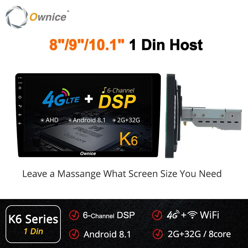 Top Ownice K6 8 Core Android 8.1 2 Din Car Radio 9" 10.1" Auto Autoradio Player Vedio GPS DSP Support 4G SIM Card AHD Camera DH241 5 Top Ownice K6 8 Core Android 8.1 2 Din Car Radio 9" 10.1" Auto Autoradio Player Vedio GPS DSP Support 4G SIM Card AHD Camera DH241 5