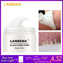 Hot LANBENA Unisex Blackhead Remover Nose Face Mask Pore Strip Black Mask Peeling Acne Treatment Black Deep Cleansing Skin Care