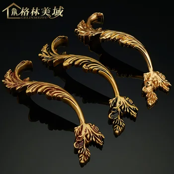 

European and American style copper handle drawer bookcase closet on the door cabinet antique retro handle