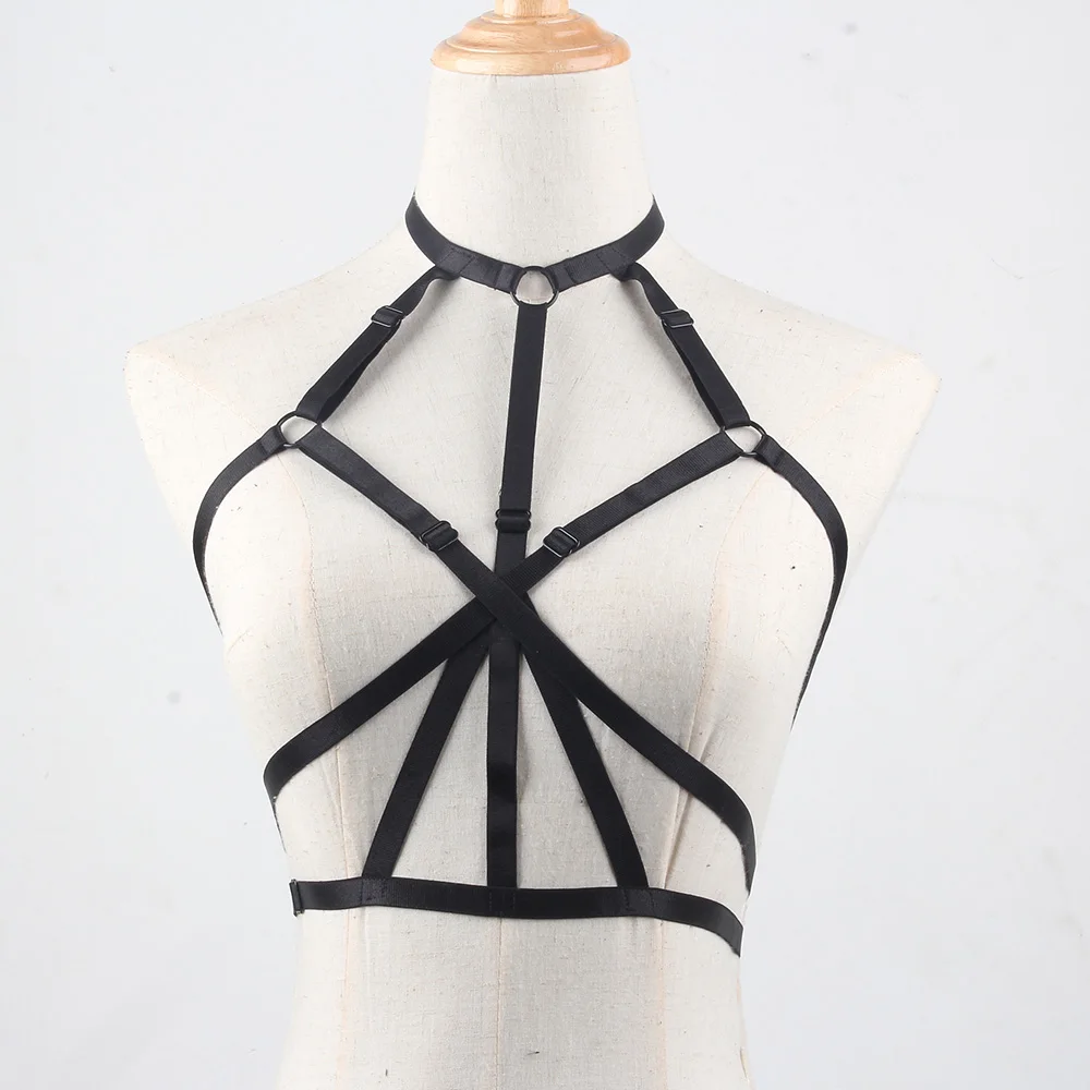Новинка 2018 пастельный гот эластичный Грудь strappy бюст Бандаж Бюстгальтер Женская